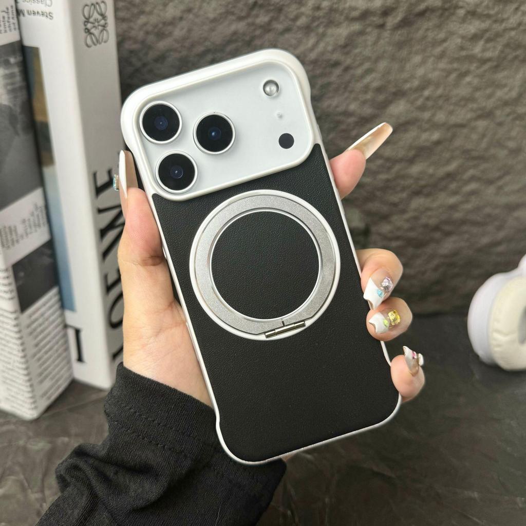 Магнитная вращающаяся подставка для iPhone 13–17 Pro Max, безрамочный защитный чехол