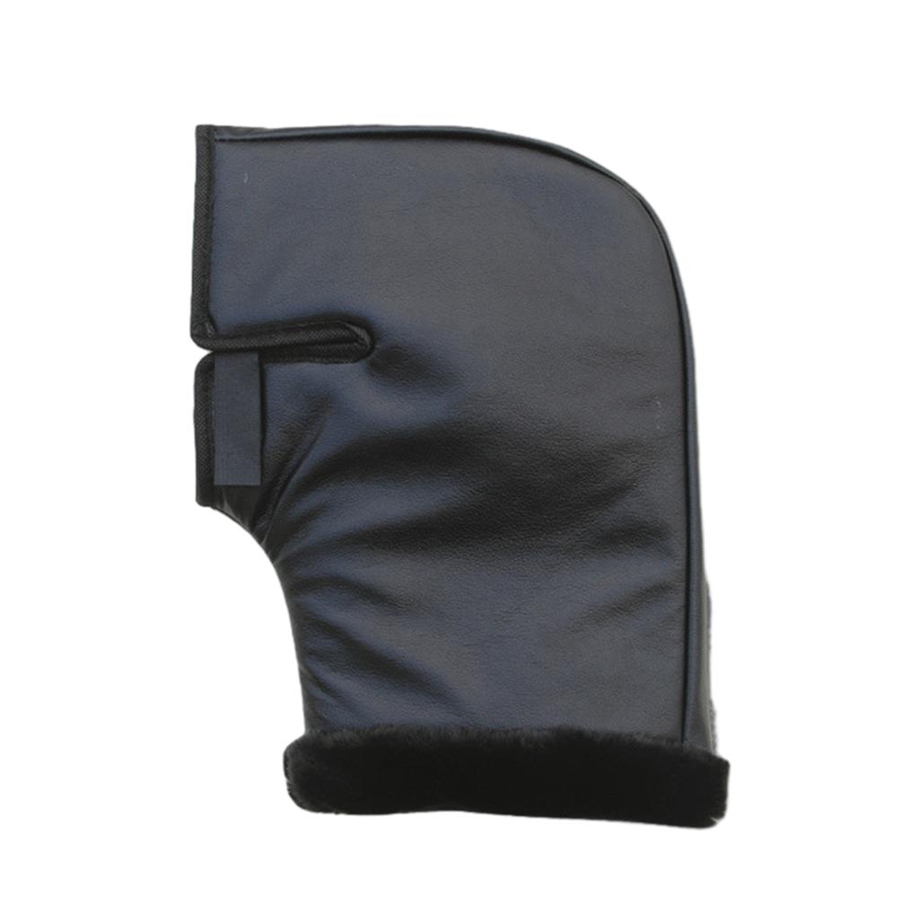 Winter Thick Motorcycle Hand Warmer Waterproof And Windproof For Protection Scooter Bike Cycling Gloves Leather, Brown S