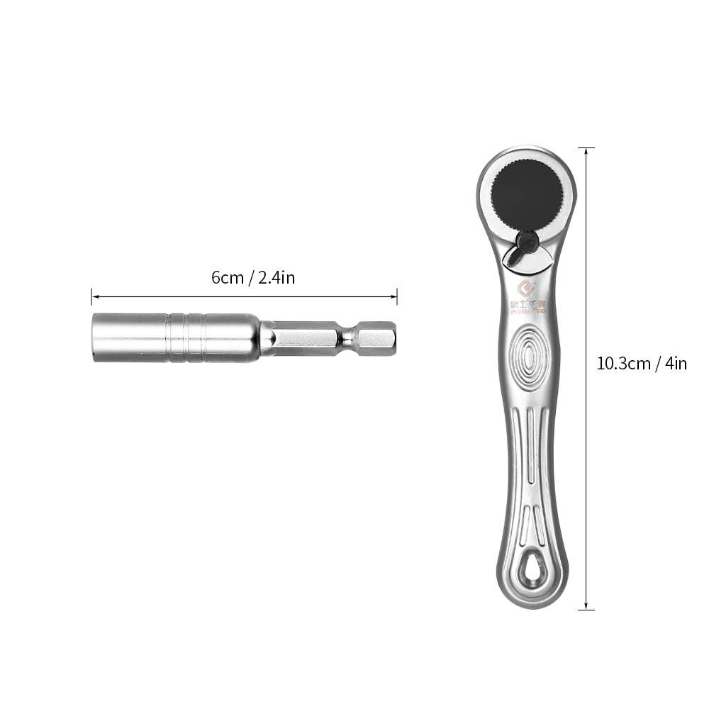 PENGGONG, 12 шт., мини-ключ с храповым механизмом, набор бит с трещоткой, четверть с приводом 1/4 дюйма