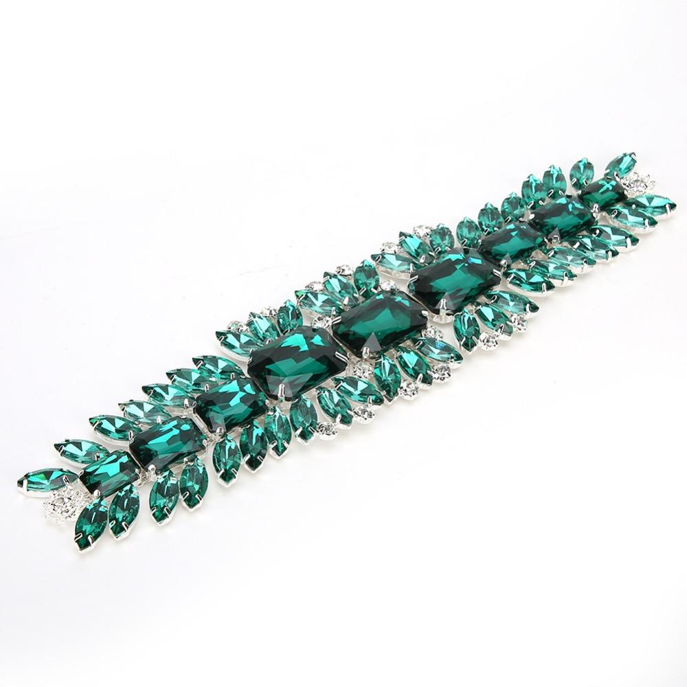2pcs Close Chain Rhinestone Chain Trim Sparkly Applique Sparkly Rhinestone Applique Clothing DIY