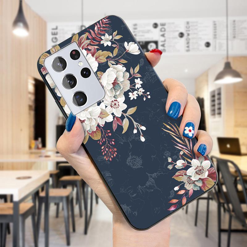 Shockproof Soft Case Cartoon Flowers Design Casing Girls Boys Lovely Soft TPU Silicone Phone Case Cover for Samsung