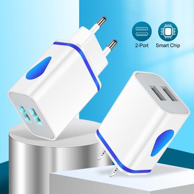 2A двухпортовое USB-зарядное устройство для Samsung Xiaomi, выходной адаптер питания для путешествий, совместимый с телефоном