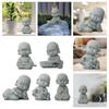 Cute Monk Buddha Statue Present Sculptures Resin Baby Monk Buddha Statue Monk Figurine for Garden Yoga Desktop Outdoor Decor