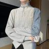 Новый осенне-зимний вязаный кардиган на молнии с полувысоким воротом, женский модный свободный свитер-пальто