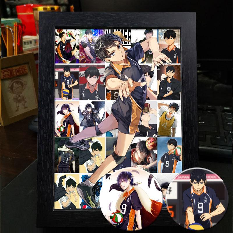 Хайкю!! Украшение фоторамки: Кагеяма Тобио и Хината Шоё - Готовая фоторамка-дисплей в подарок