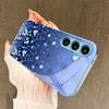 Сине-белые цветы Чехол для телефона для Samsung Galaxy S26 S25 S24 S23 S22 FE Ultra Plus Встроенное стекло ощущение голого телефона Мужчины женщины