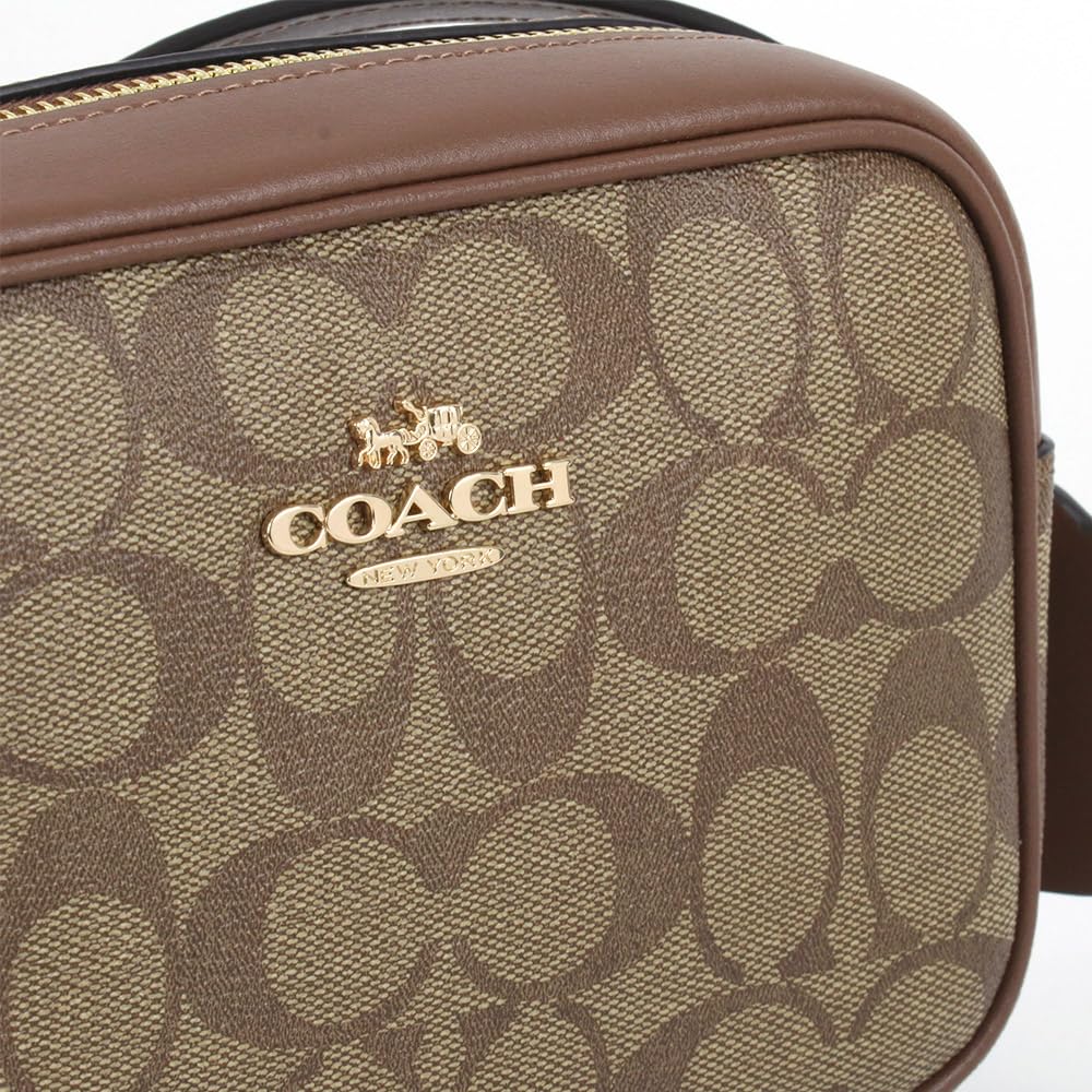Сумка FCQ874 CQ874 Khaki x Saddle 2 Jamie Signature из ПВХ-кожи, мини-сумка для фотоаппарата, женская [Coach] (Рюкзак) [Продукт аутлета] [Бренд] [Товар]