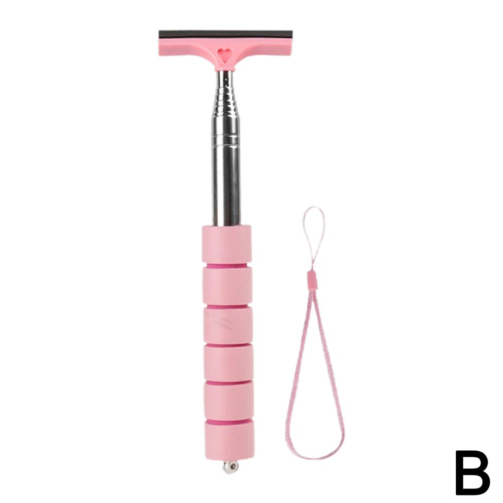 Портативный инструмент для мытья окон Rainy Glass Стеклоочиститель Выдвижная ручка Автомобильный скребок для боковых зеркал Телескопический скребок для зеркал заднего вида