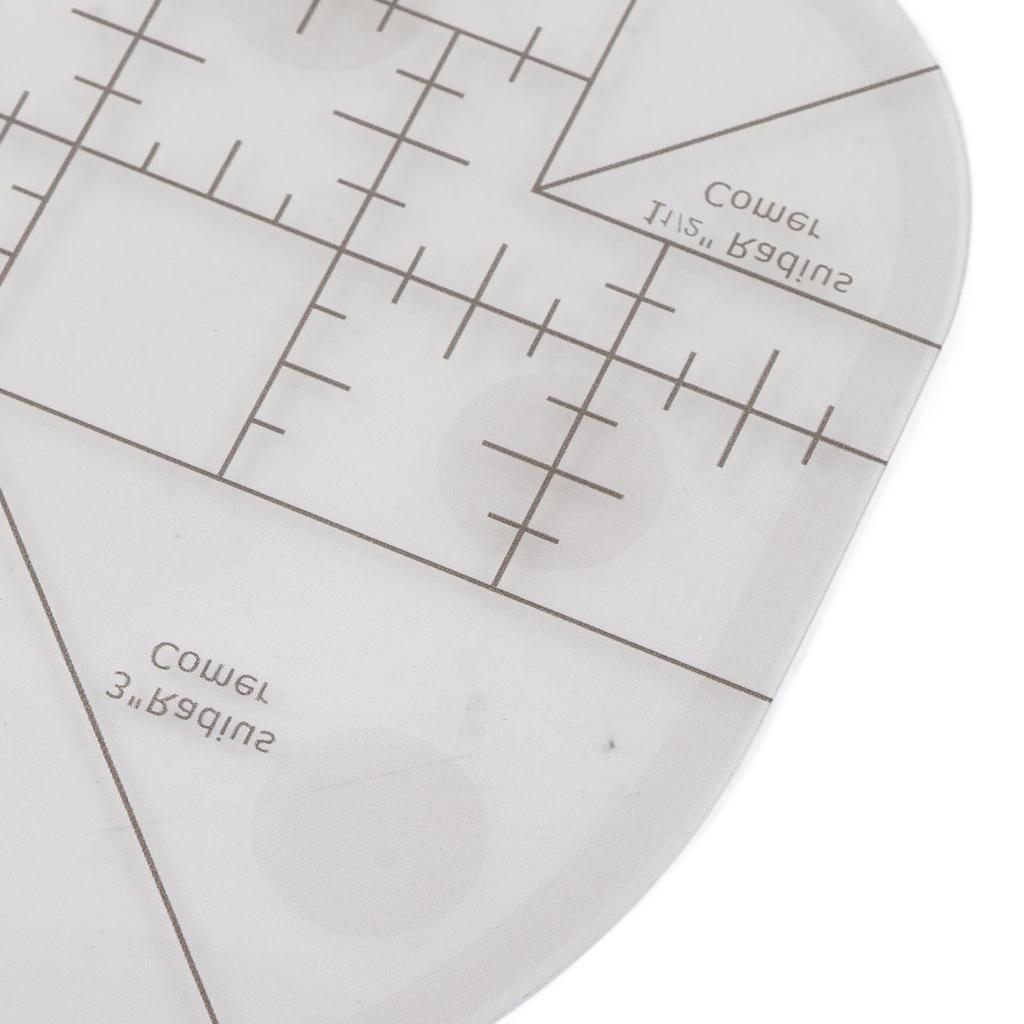 Акриловый швейный изогнутый угловой резак линейка швейная линейка для пэчворка швейный шаблон инструмент для пэчворка своими руками