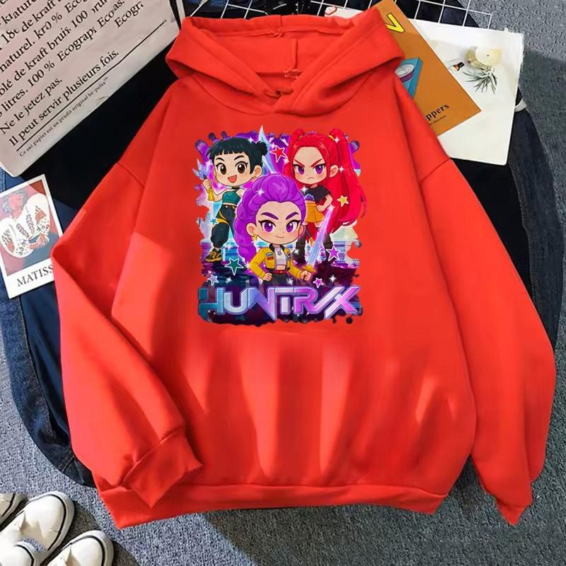 Осень Зима Милое Мягкое Худи Принт Группа Охотников на Ведьм Модное Удобное Теплое Детское Худи