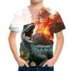 Детская одежда Футболка для мальчиков Детские футболки с принтом 3D-динозавра Детская летняя одежда Модные повседневные футболки Топы для девочек
