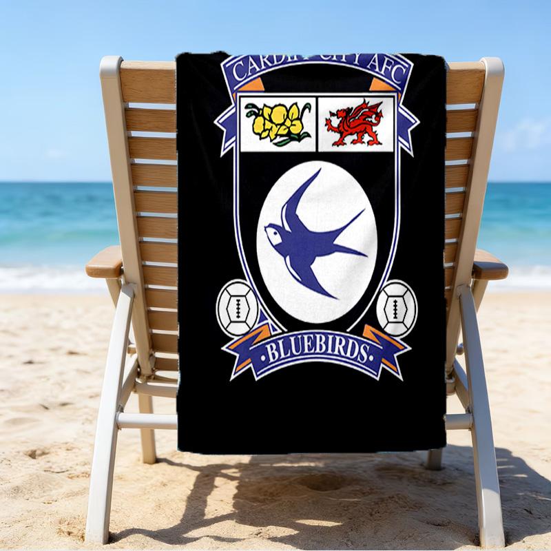 Card-iff Fc Crest Printed Beach Towel, Super Soft Microfiber, Perfect Gift Birthday, for Pool, Beach, Travel, for family and friends