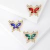 Wind Fashion Rhinestone Butterfly Brooch, Personalized Alloy Insect Pin Temperament Clothing Accessories