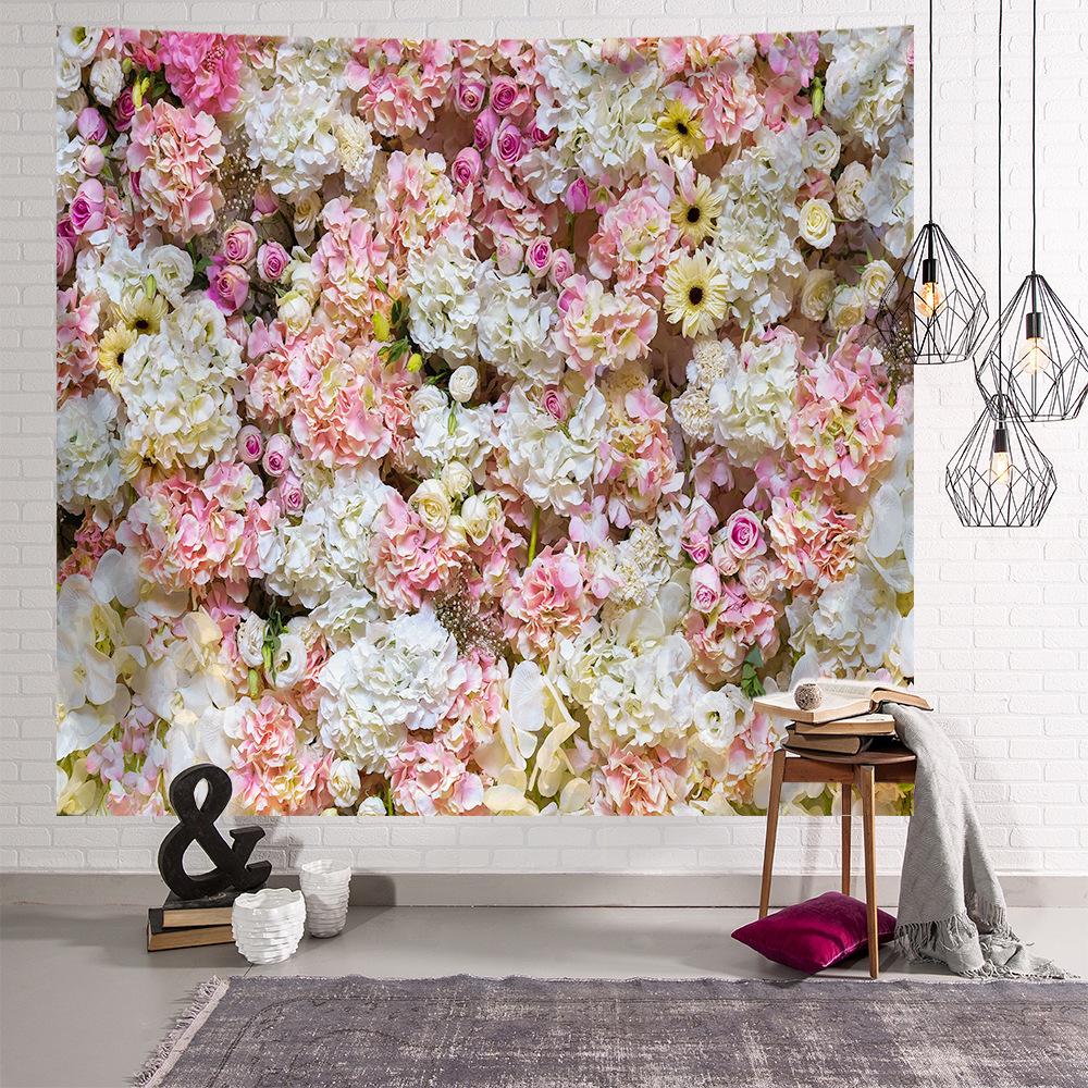 Ins гобелен в скандинавском стиле на стену с цветком розы для гостиной, общежития, спальни, дома