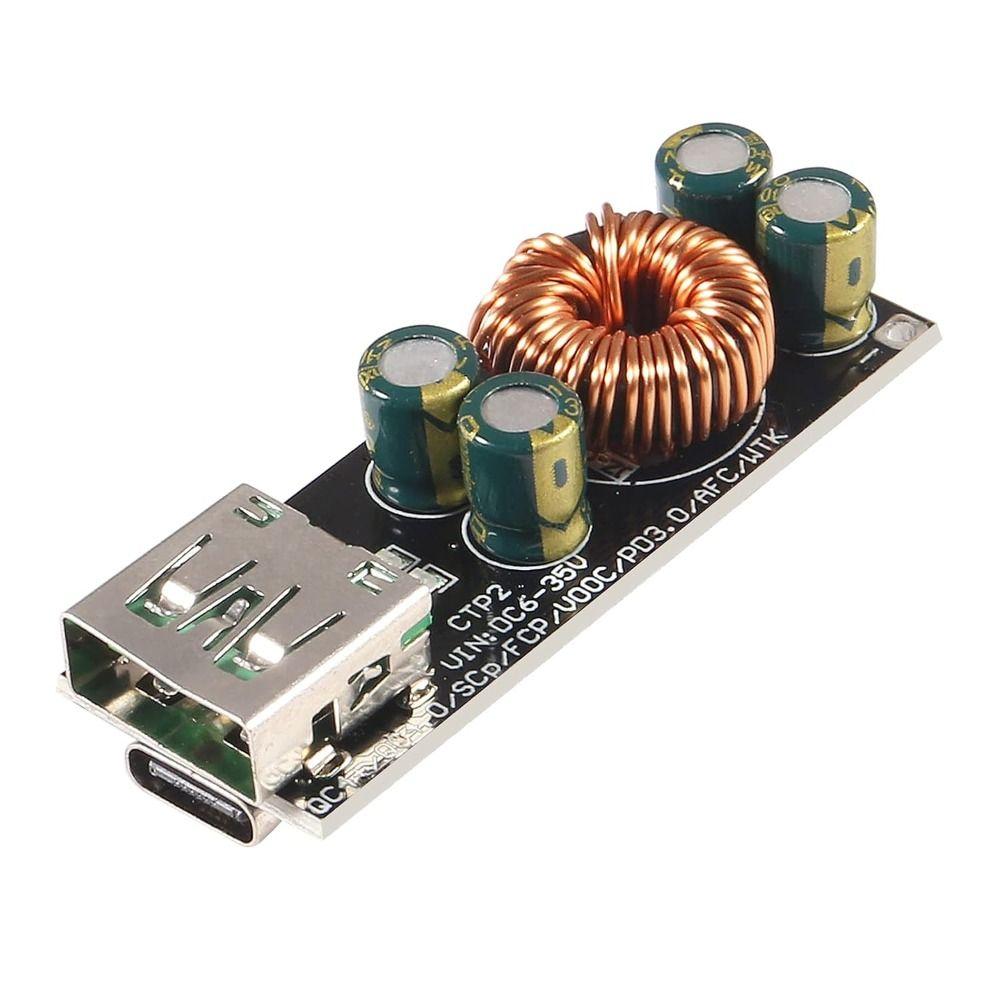 60W 6-35V Fast Charging Module USB Type C Quick Charge Adapter Step-Down Power Module  Mobile Phone