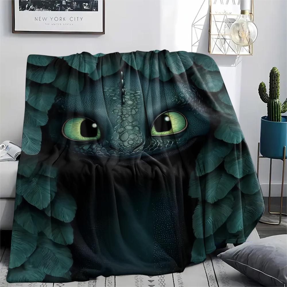 Плед "Как приручить дракона Беззубик", Мягкий плед для фанатов HTTYD, Идеальный подарок.chl