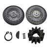 For Honda Compatible Lawn Mower Wheels for HRR216 HRS216 HRT216 8 Inch Diameter 2 Inch Wide with Gear and Clip Set