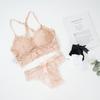 Сексуальный женский комплект кружевного нижнего белья, красивый комплект нижнего белья с поясом на спине, грудь без стальных колец, бюстгальтер пуш-ап с низкой талией, женское нижнее белье с Т-образной спинкой