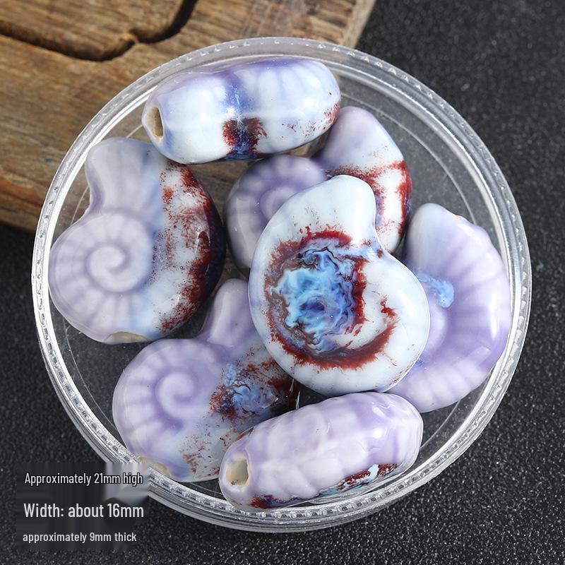 Керамические бусины «Улитка и морские животные» для изготовления украшений и аксессуаров своими руками