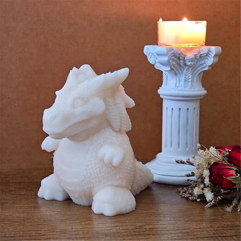 Гибкая прочная силиконовая форма Модный аксессуар для изготовления уникальных свечей в форме динозавра и домашних украшений