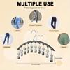 Stainless Steel Clothes Drying Hanger Windproof Clothing Rack 10 Clips Sock Laundry Airer Hanger Underwear Socks Holder