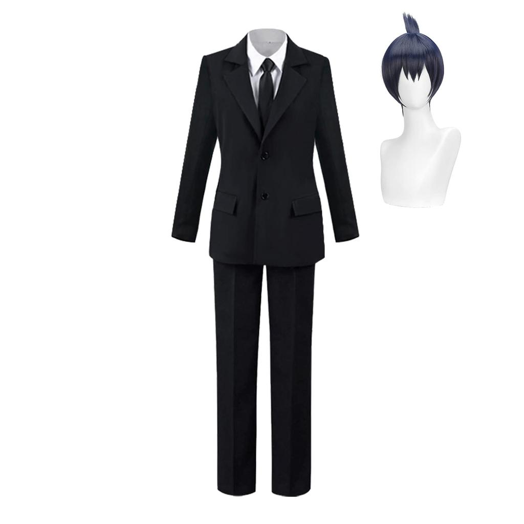 Аки Хаякава Косплей с париком Черный Лис Дьявольский костюм Взрослый косплей Культурный фестиваль Костюм Сценическая одежда Хаякава с [Камидзу Рёхин] (Парик Аки, М)