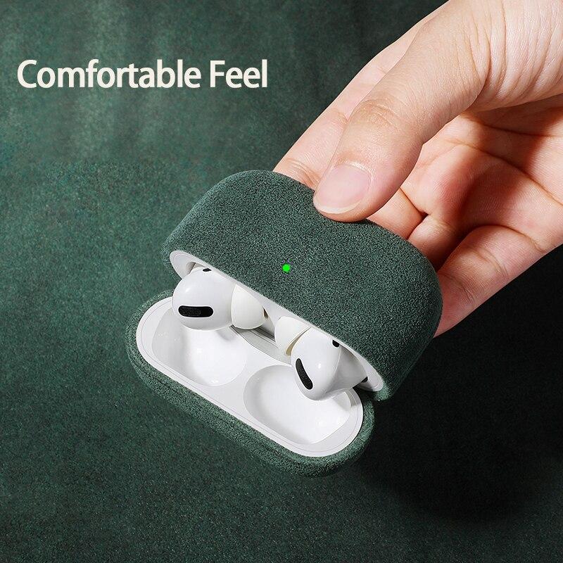 For Apple AirPods Pro Case Italian Alcantara Luxury Leather Protective Cover for AirPods Pro Bluetooth Earphone Cases
