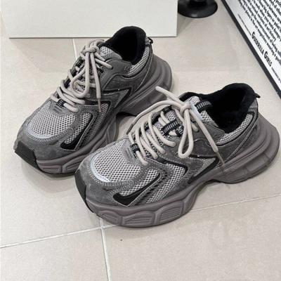 Женские кроссовки «папины кроссовки» 2025 весна-осень новая универсальная студенческая корейская мода на толстой подошве повседневные дышащие кроссовки для бега