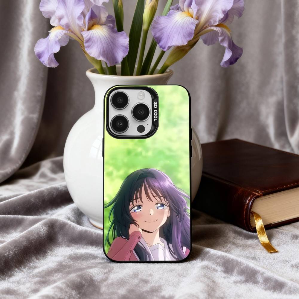 K-Kaoru H-Hana wa Rin to S-Saku Чехол для телефона Для iPhone17,16,15,14,13,12,11 Plus,Pro Max Черный Конфетный Посеребренная Крышка