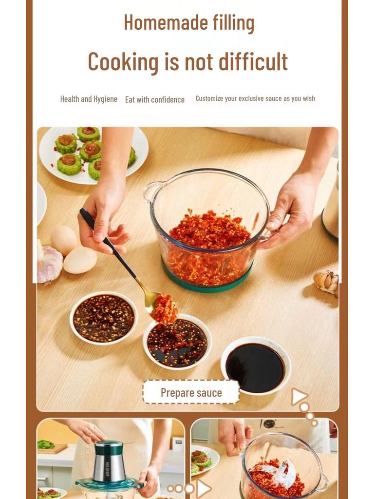 Электрическая мясорубка из чистой меди, тестомес и кухонный комбайн из нержавеющей стали - LD Бесплатная доставка