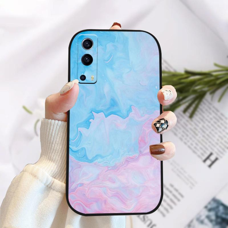 Чехол-крышка для Vivo Y72 Y52 5G, стильный, окрашенный, силиконовый, мягкий ТПУ, защитный корпус для телефона, для Vivo Y 72 52 5G, ударопрочный бампер