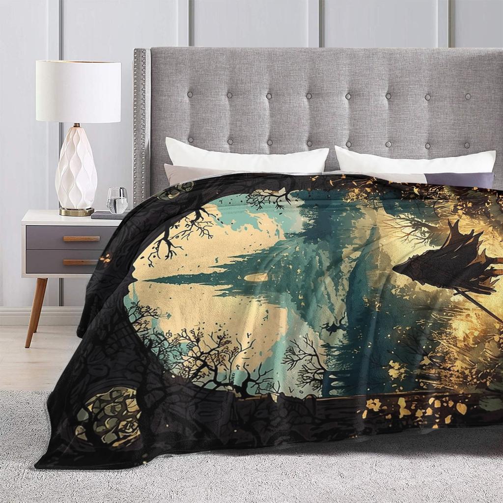 Bloodborne Video Game Blanket Fleece Decoration Multi-function Ultra-Soft Throw Blankets for Home Car Bedspreads