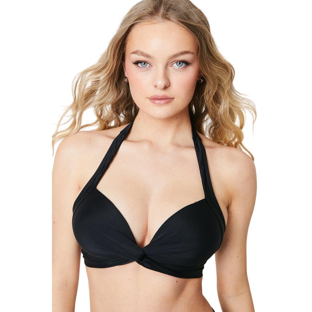 Великолепный женский/женский бикини-топ с подкладкой и переплетенным узлом спереди