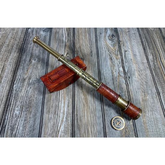 Морской телескоп из твердой латуни Морской пиратский телескоп / подарок для нее