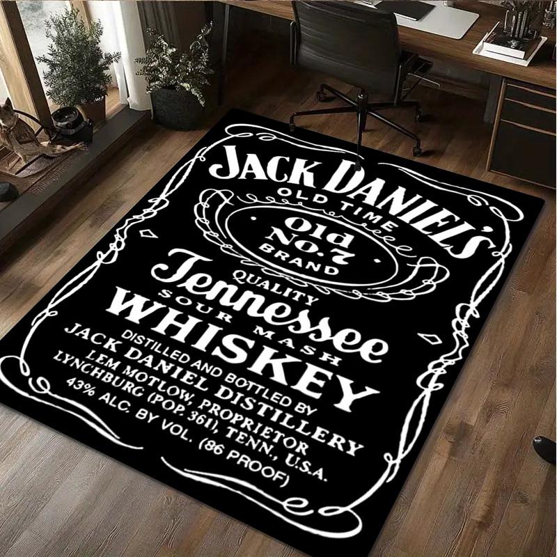 Jack Daniel's Whiskey carpet Office Decorative Carpet For Living Room Bedroom Door Mat Floor Rug Computer Chair Area Rug