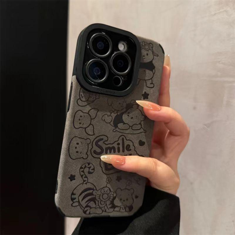 Винни Пух Подходит для IPhone16ProMax Чехол для IPhone Полностью Закрывающий Противоворсовый Мягкий Чехол Противоударный Защита от Отпечатков Пальцев