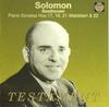 CD ЛЮДВИГ ВАН БЕТХОВЕН; СОЛОМОН - Фортепианные сонаты 17 18 21 и 22 SBT190 Testament 2000 Япония Классика Б/У