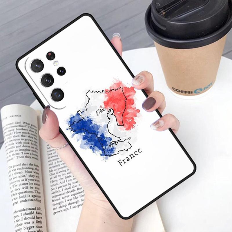 Чехол для телефона с флагом Франции для Samsung Galaxy S24 S25 Ultra S21 S22 Ultra S10E Note 10 Plus Note 20 FE S23