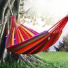 Принадлежности для улицы, одинарный утолщенный парусиновый гамак, кемпинг, качели, сетка, кровать, антифлип, полосатый планер