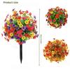 1PCS  UV-Resistant Artificial Straight Insert Flowers, Ball-Shaped Outdoor Daisy Eucalyptus Potted Plants Decor