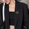 Bag Accessory Pin Women Brooch Hollow Fox Decor Stainless Exquisite Anti-slip Wear-resistant Anti-oxidation Jewelry Coat Collar Hat Scarf Decoration