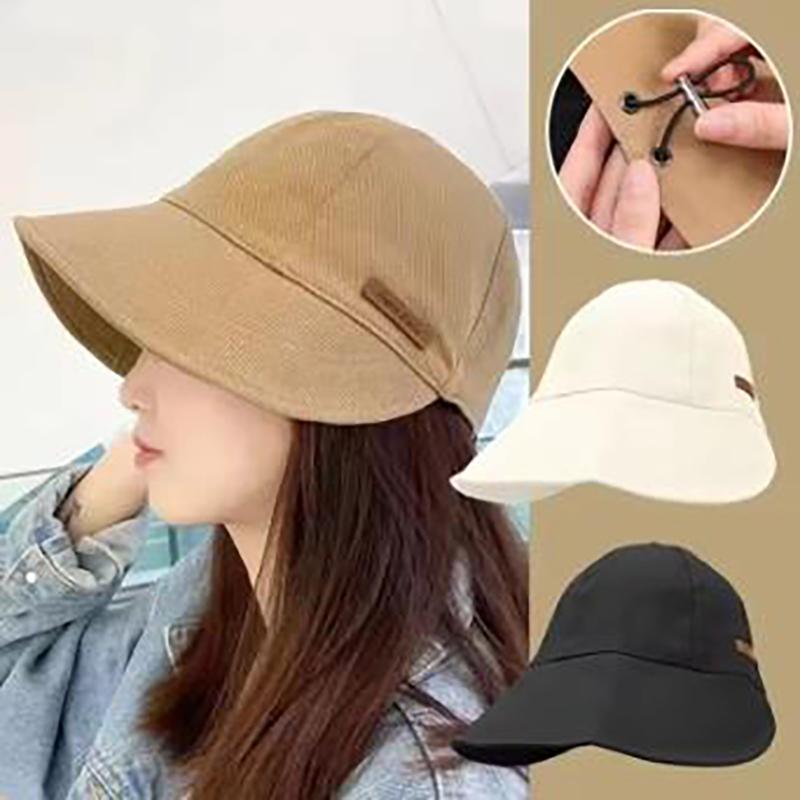 Women's Foldable Summer Outdoor Beach Fisherman Hat Sunscreen Cap Wide Brim Bucket Caps