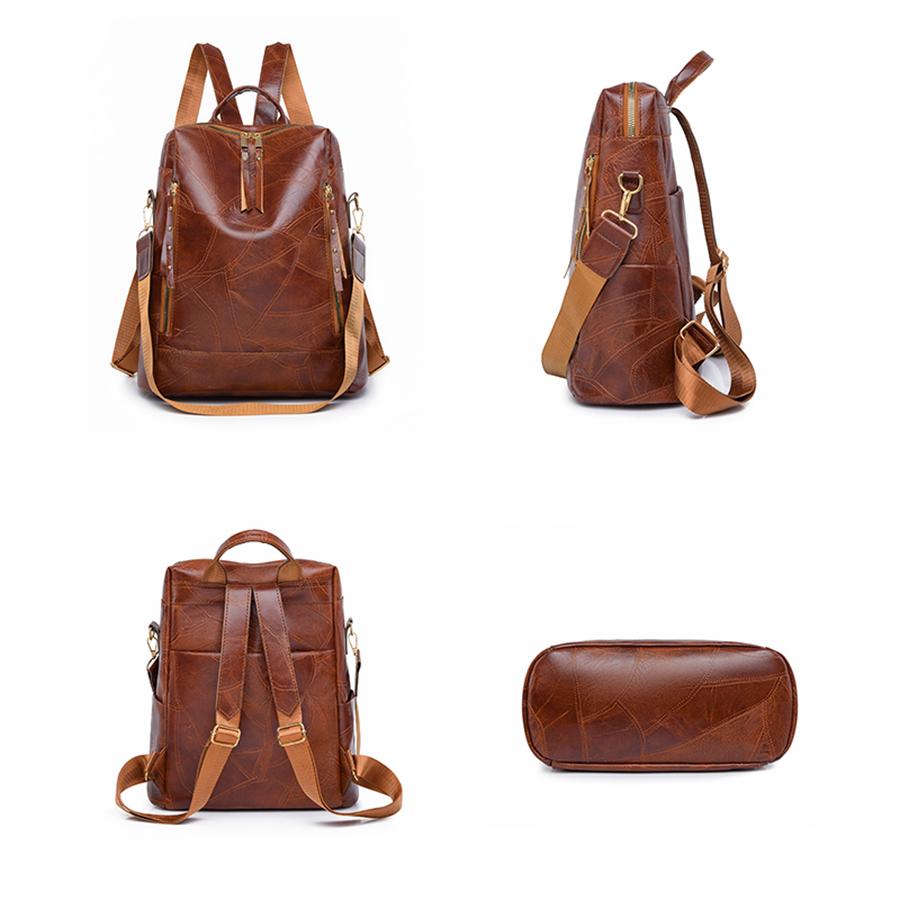 Простые многофункциональные рюкзаки большой вместимости, высококачественный кожаный рюкзак Mochilas, роскошный дизайнерский брендовый женский рюкзак