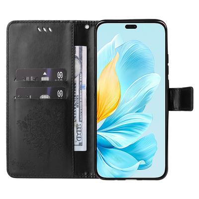 Чехол для телефона Honor 200 Lite с подставкой, узор «Кошачье дерево», кожаный кошелек, мобильная обложка