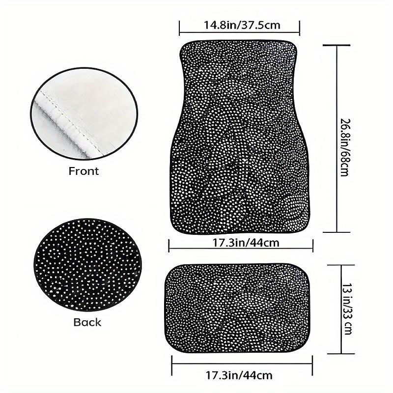 4 шт. Набор ковриков для пола автомобиля с рисунком «Мечтательный белый тигр», противоскользящий коврик из кристального бархата, 4 шт., универсальный, для украшения интерьера