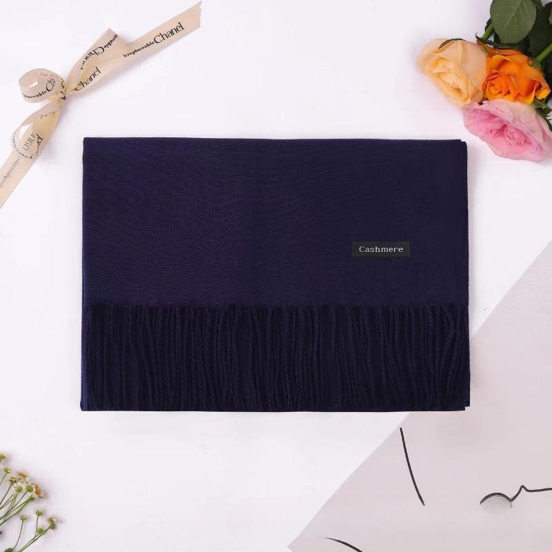 Autumn and Winter Female Scarf Cashmere Women Solid Color Long Tassel Lady Wraps Shawls