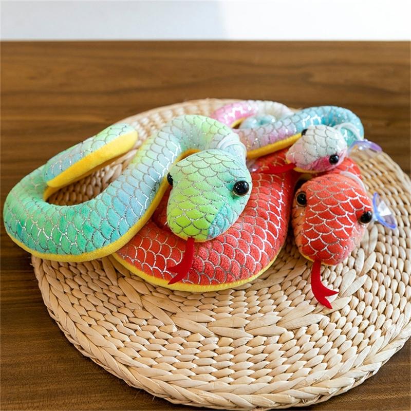 Fashionable Snake Hanging Ornament Charm Accessory with Vibranting Color and Gold Accent Sturdy PP Cotton Materials