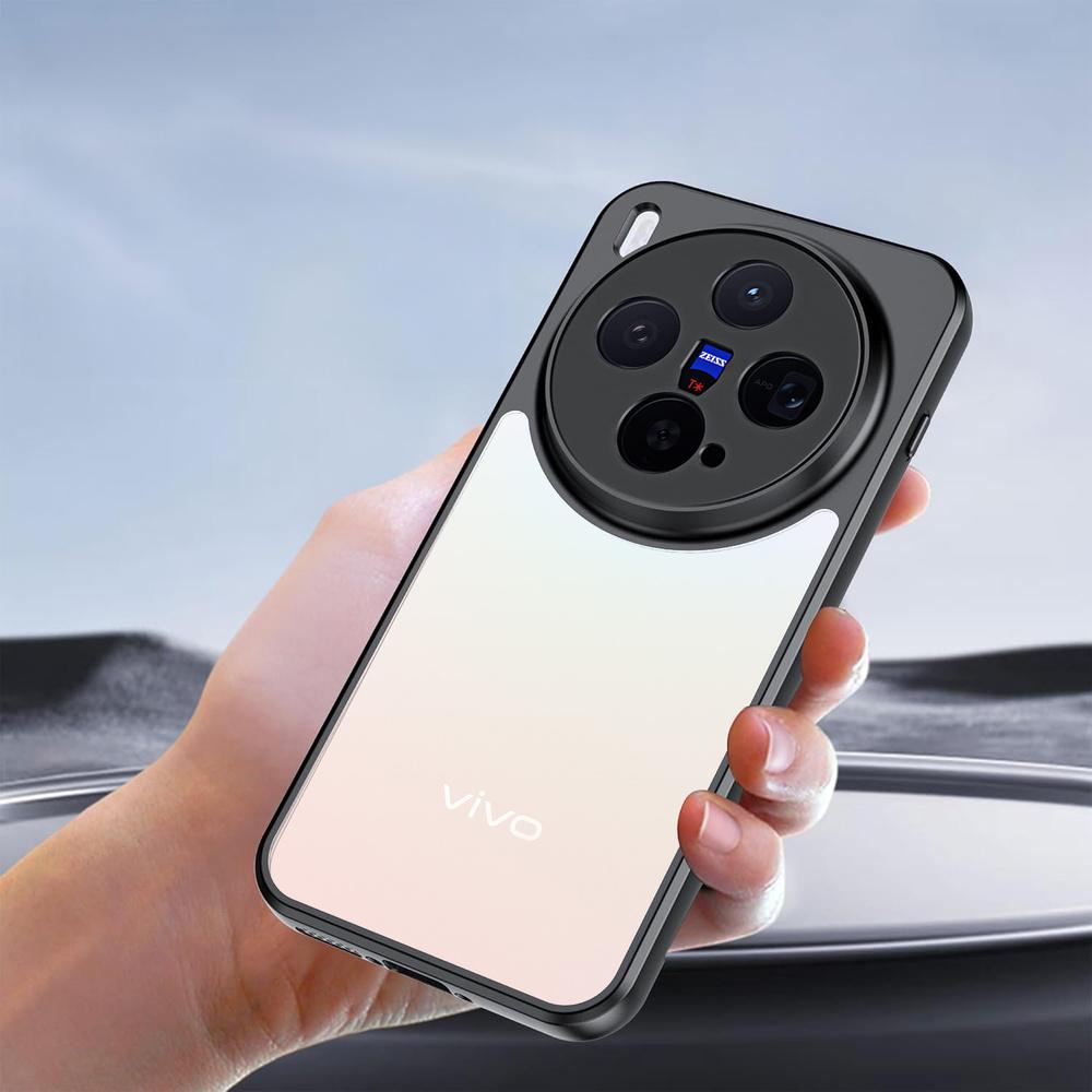 Case for Vivo X300, Fusion Hybrid, transparent with black frame
