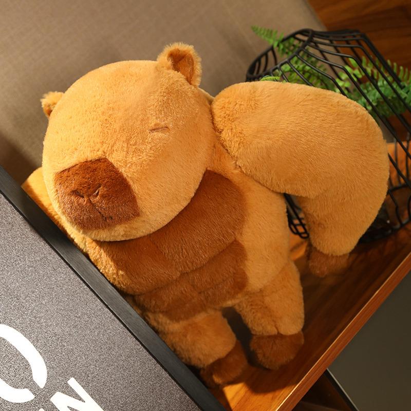 Internet Celebrity Muscular Capybara Plush Doll – Cute Ugly Pillow Gift