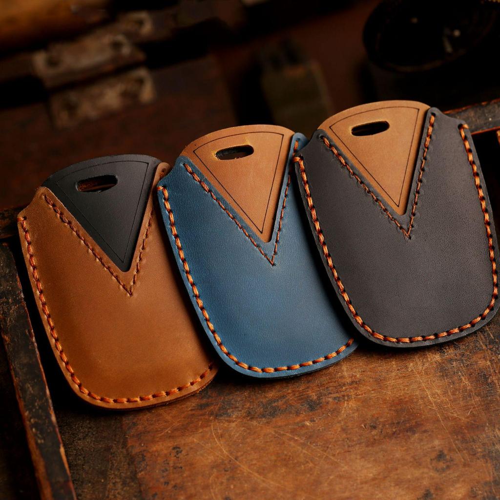 Чехол для ключа из натуральной кожи для старых моделей Toyota Highlander и Land Cruiser